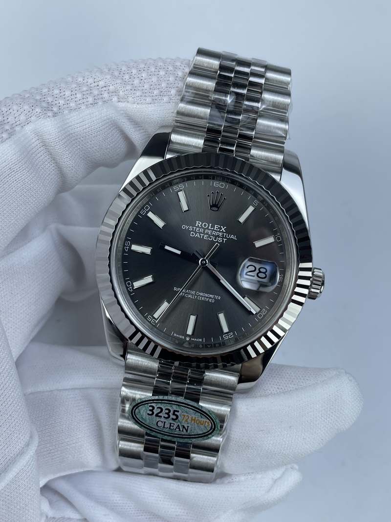 (국내발송1점 )클린공장 롤렉스 데이저스트 41MM 그레이바인덱스 플루티드 3235