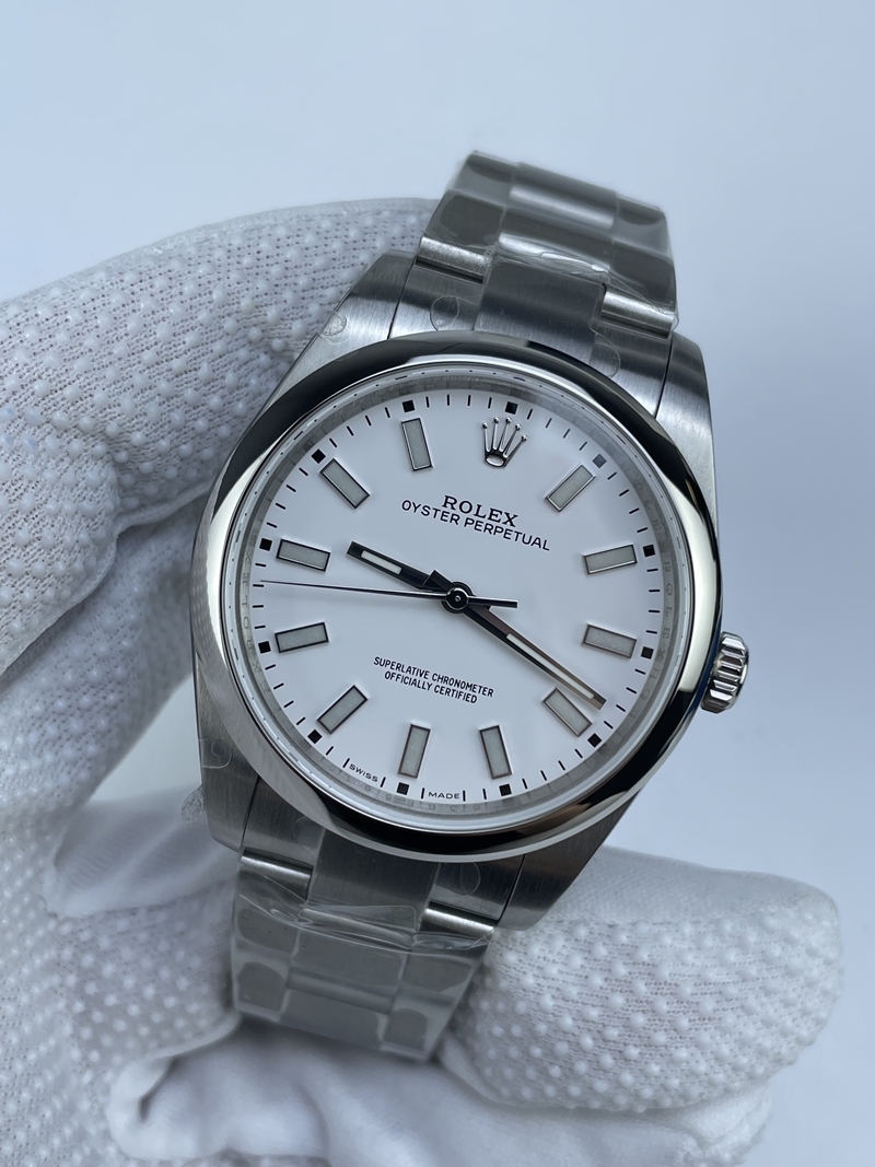 (준비완료/특급배송)NO.2819/GM공장 롤렉스 오이스터퍼페츄얼 39MM 904L 스틸 화이트다이얼