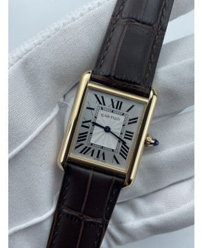 (준비완료/특급배송)NO.3418/AF공장 까르띠에 탱크머스트 25.5미리 라지사이즈 브라운스트랩